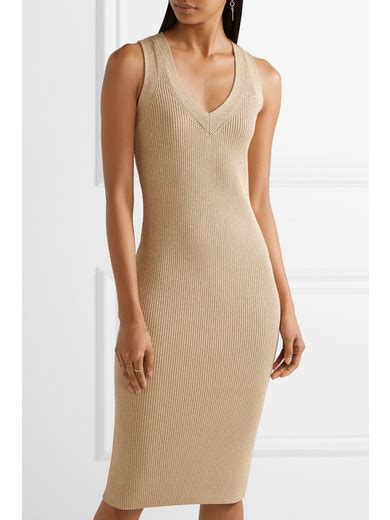 michael kors ombre sweater dress|Pleated Metallic Knit Sweaterdress .